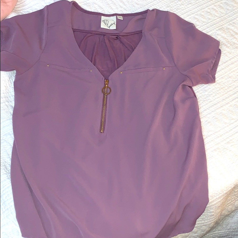 Purple Top with zipper